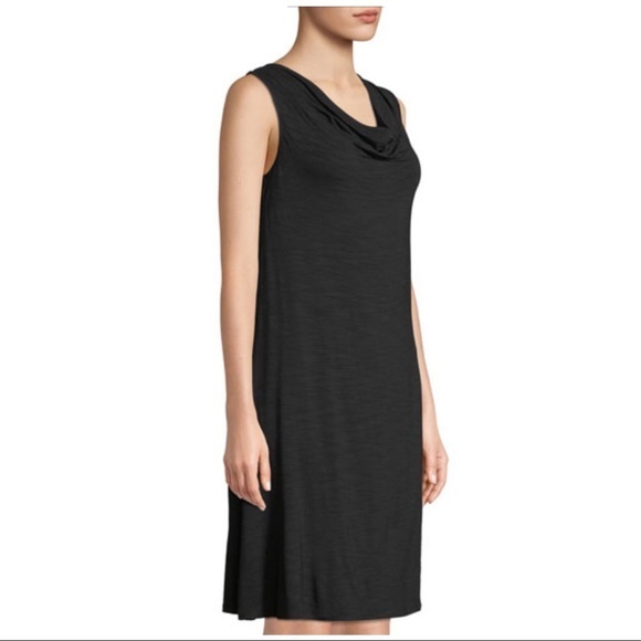 Neiman Marcus Cowl-Neck Embroidered Mini Dress Med - Picture 3 of 4